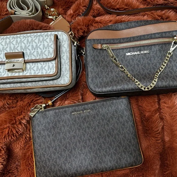 Michael Kors Crossbody Bags in Tan and Brown - Picture 1 of 6